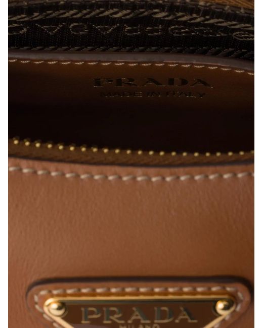 Prada Brown Mini Arqué Shoulder Bag