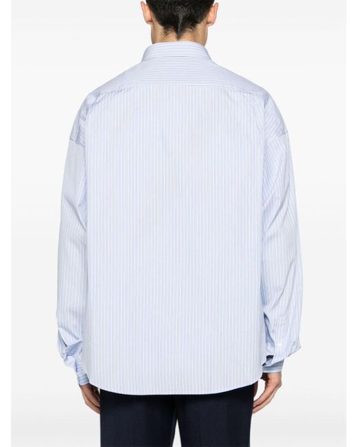Chemise en coton à rayures Givenchy pour homme en coloris White