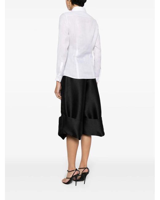 Saiid Kobeisy White Mikado Piqué Trousers Set