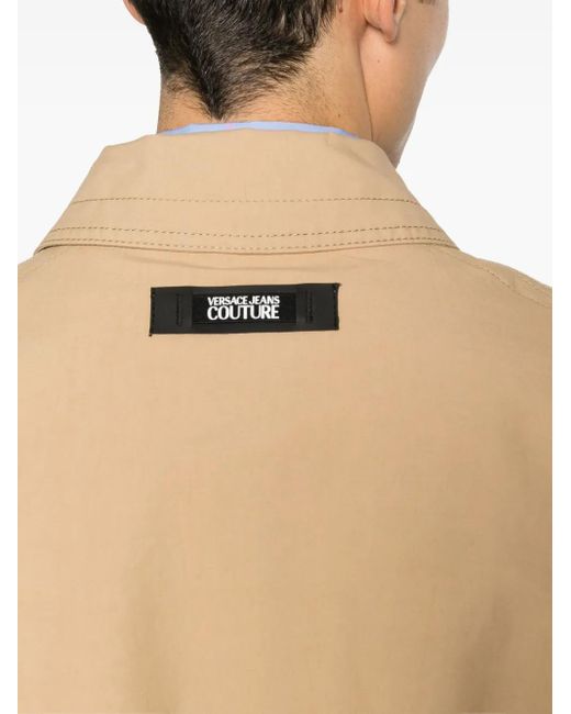 Versace Jeans Couture Natural Logo-Patch Bomber Jacket for men