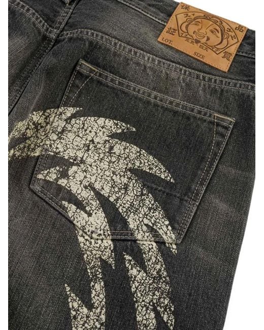 Evisu Gray Electric Daikoku Jeans for men