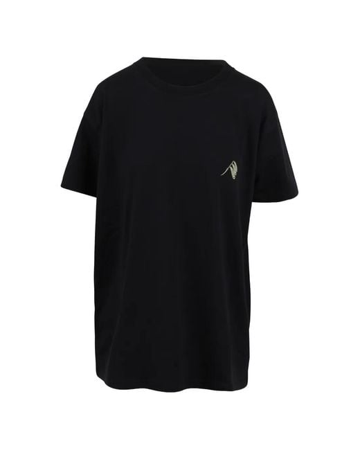 The Attico Black Logo-Print Cotton T-Shirt