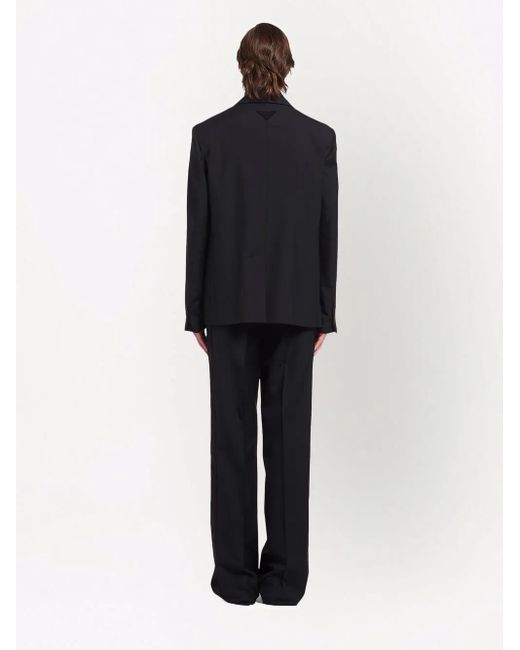 Prada Blue Single-Breasted Blazer for men