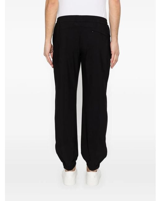 Eleventy Black Coulisse Cargo Track Pants for men