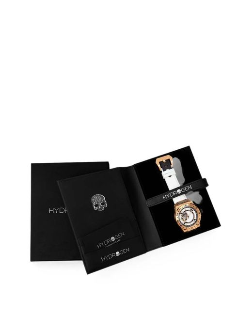 Hydrogen White Vento 44Mm Open-Heart Dial Watch