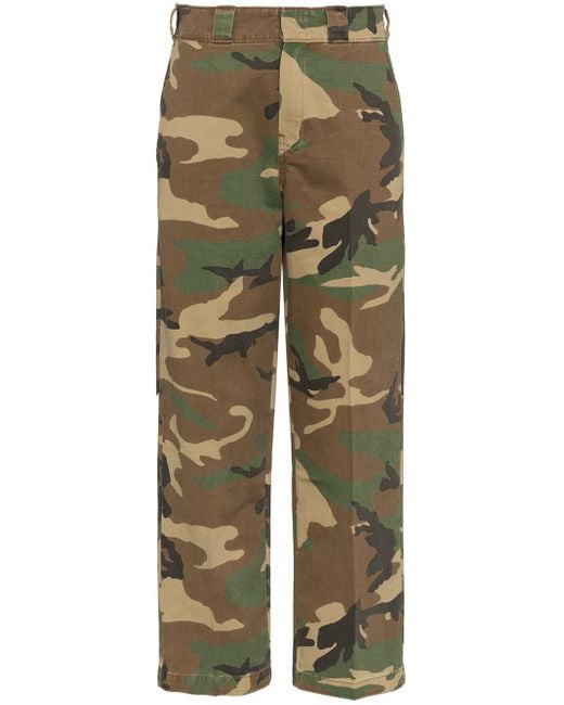 R13 Green Slouch Pants In Camo