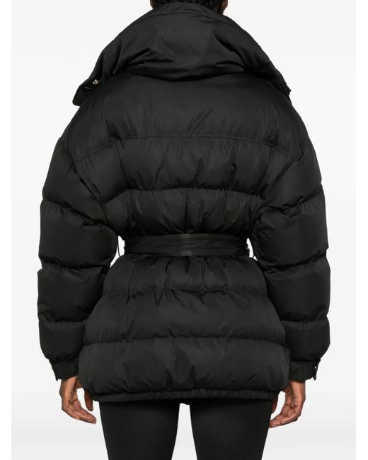 Plumífero Con Cinturón Balmain de color Black