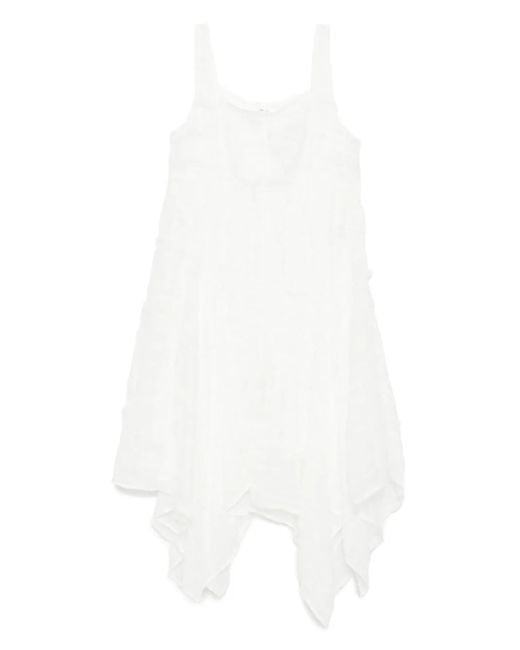B+ AB White Square Neck Dress