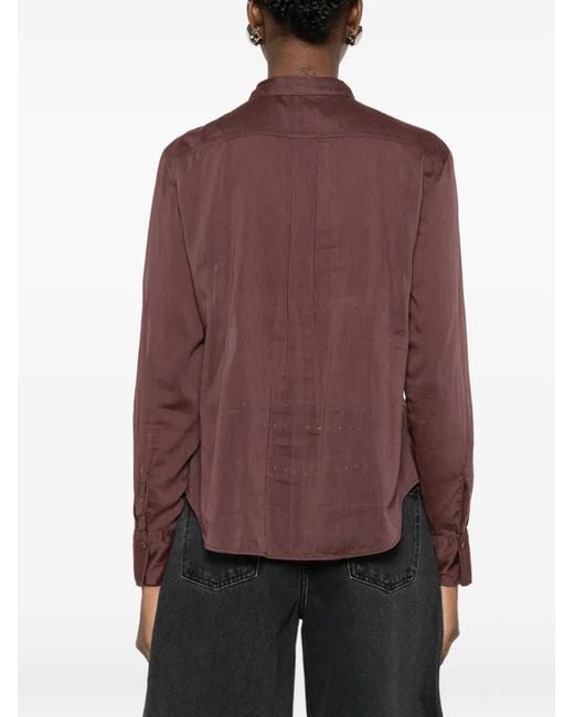 Forte_forte Brown Polo-Collar Shirt