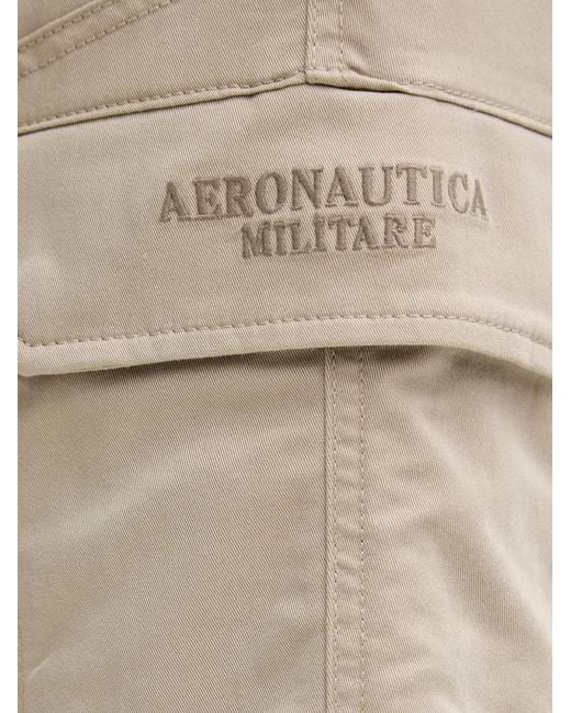 Aeronautica Militare Natural Multi-Pocket Cargo Shorts for men