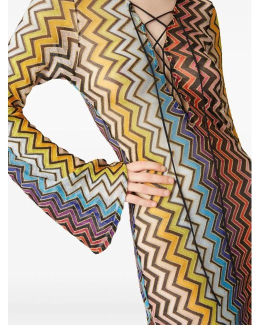 Missoni ジグザグパターン ドレス White