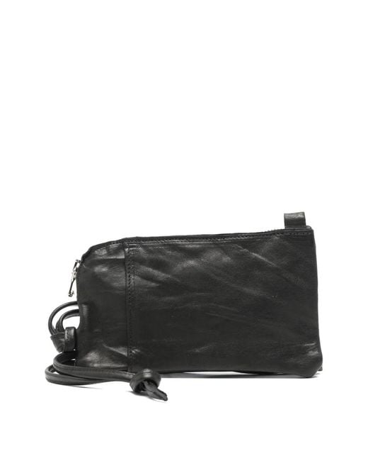 SOMMET Black Leather Crossbody Bag