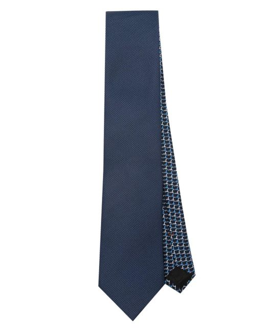Cravate à motif en jacquard Zegna pour homme en coloris Blue