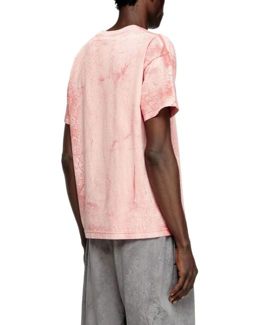 DIESEL Pink T-Norm-T8 T-Shirt for men
