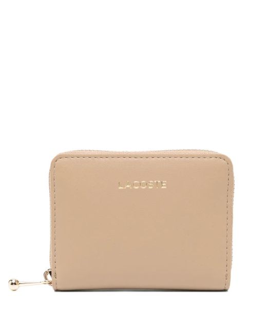 Lacoste Natural Zip-Around Wallet
