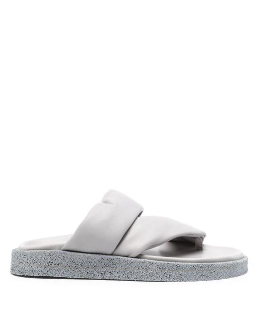 Officine Creative White Inner Double-strap Leather Sandals