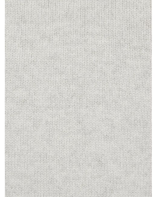 Sease Gray Roll-Neck Ribbed Cashmere Sweater for men