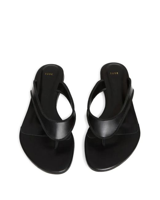 Jude Black Trim Thong Slides