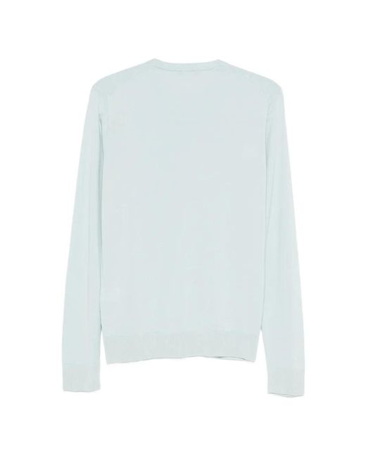 Alpha Studio Blue Crew-Neck Sweater for men