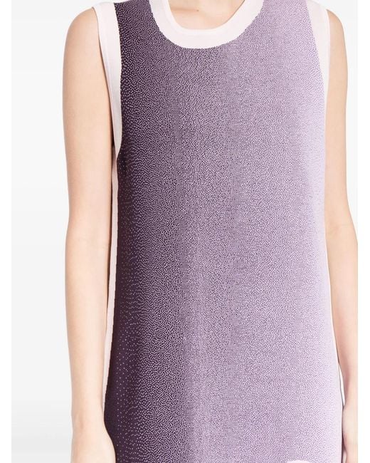 Ph5 Purple Daisy Gradient-Print Fringed Dress