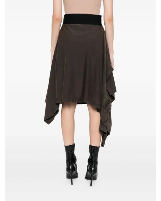ALAINPAUL Black Asymmetrischer A-Linien-Rock