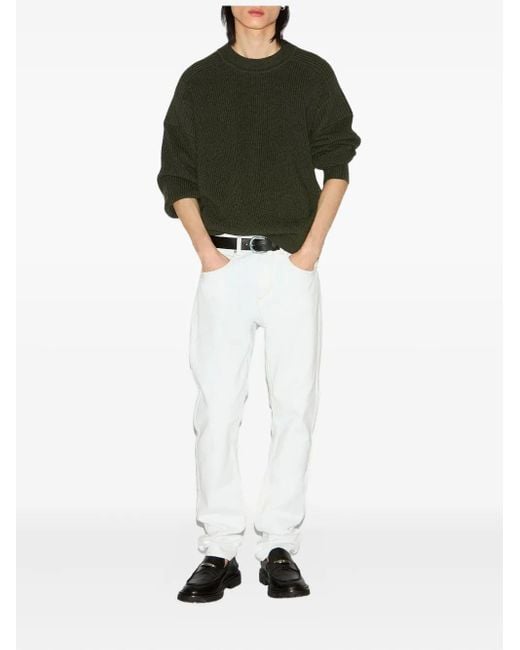 Isabel Marant Green Ribbed Wool Sweater for men