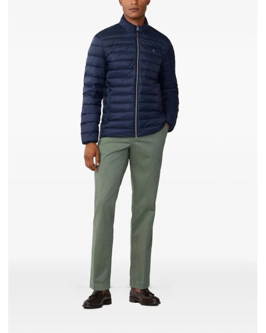 Hackett Blue Quilted-Down Jacket for men