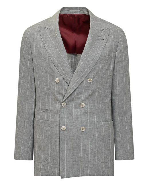 メンズ Brunello Cucinelli ダブルジャケット Gray