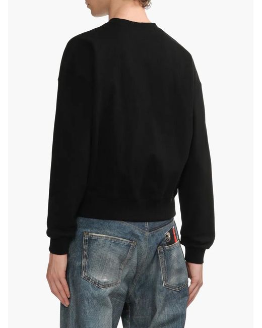 ANDERSSON BELL Black Logo-Embroidered Sweatshirt for men