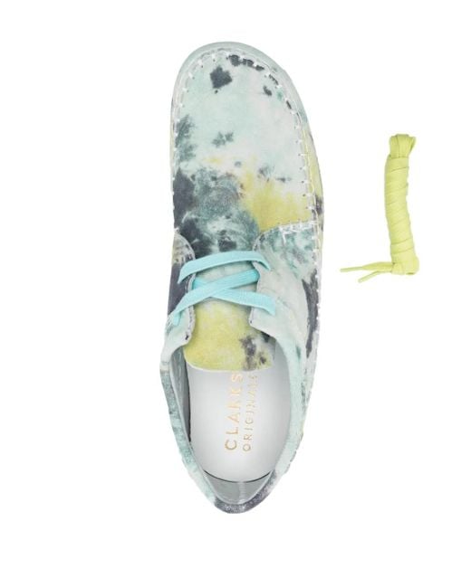 Clarks Blue Lace-Up Low-Top Sneakers for men
