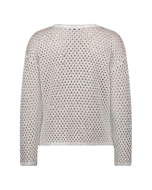 Betty Barclay White Openwork Sweater