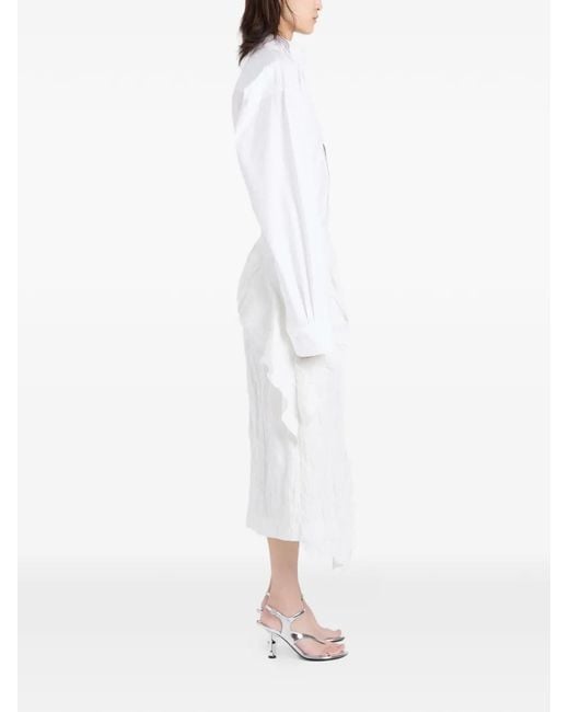 Proenza Schouler White Hansly Ruffled Midi Skirt