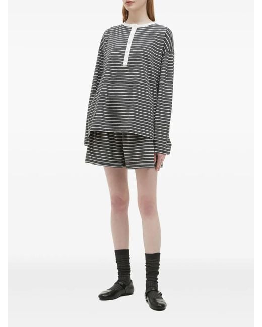 B+ AB Blue Striped Shorts Set
