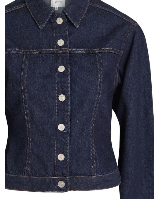 Reformation Blue Button Fitted Jacket