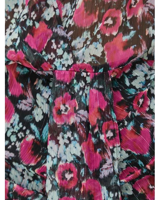 Morgan Red Floral V-Neck Mini Dress