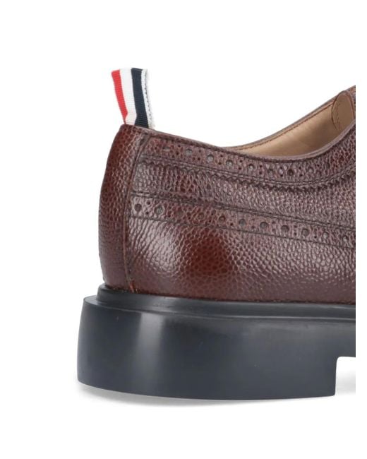Thom Browne Brown Leather Derby Shoes for men