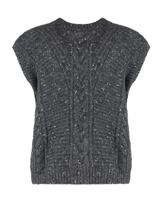 Max Mara Black Taffy Buttoned Vest