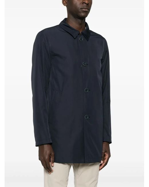 Herno Blue Classic-Collar Jacket for men
