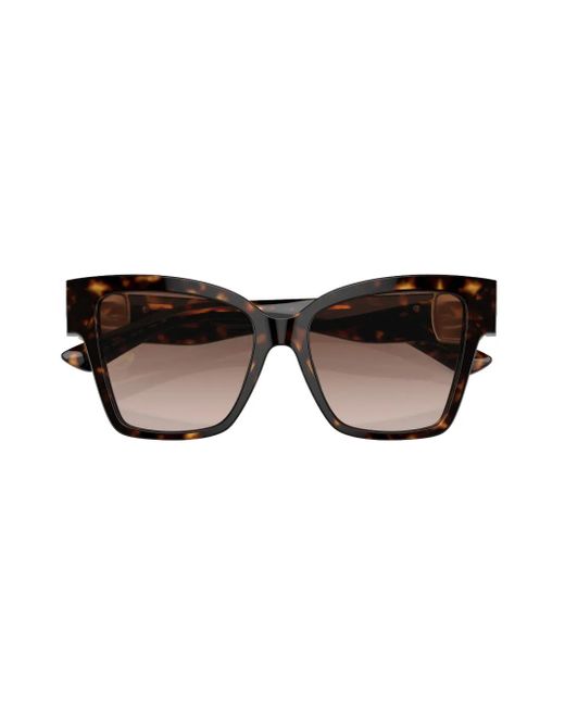 Dolce & Gabbana Brown Precious Square-Frame Sunglasses