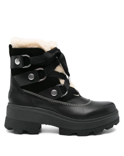Sorel Black Joan Ankle Boots