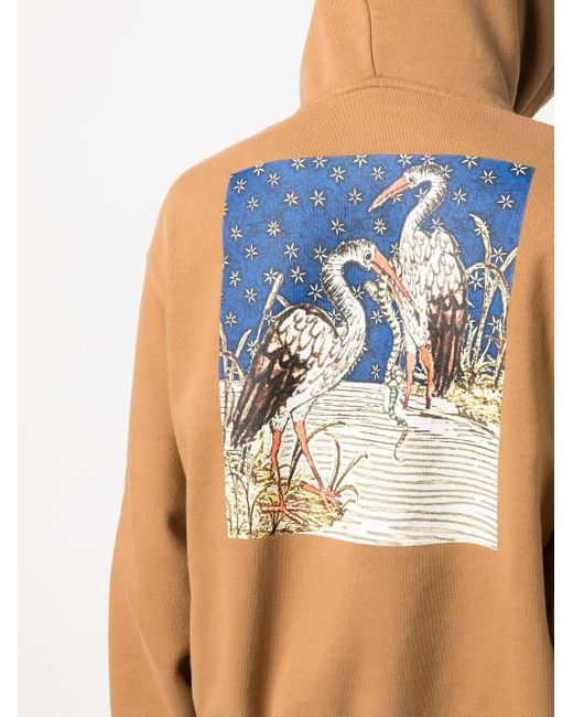 Heron Preston Brown Graphic-print Cotton Hoodie for men