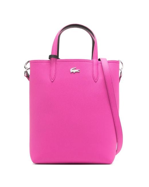 Borsa A Spalla Anna Reversibile di Lacoste in Pink