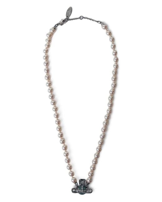 Vivienne Westwood Blue Orb-Pendant Necklace