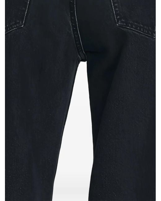 FRAME Blue Frayed Jeans