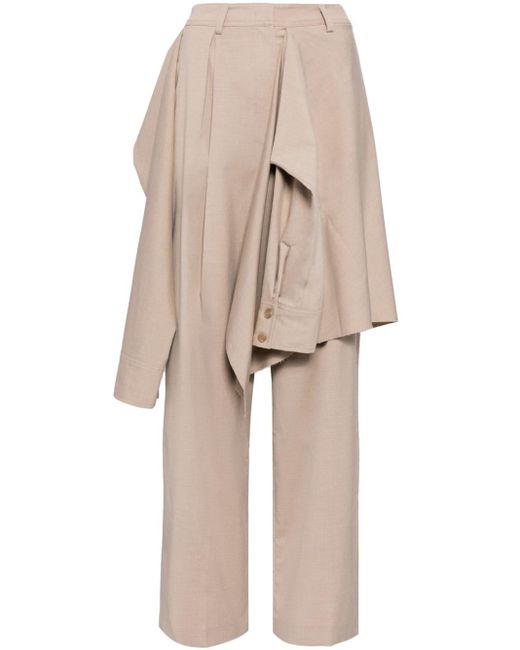 Goen.J Natural Layered Tailored Trousers