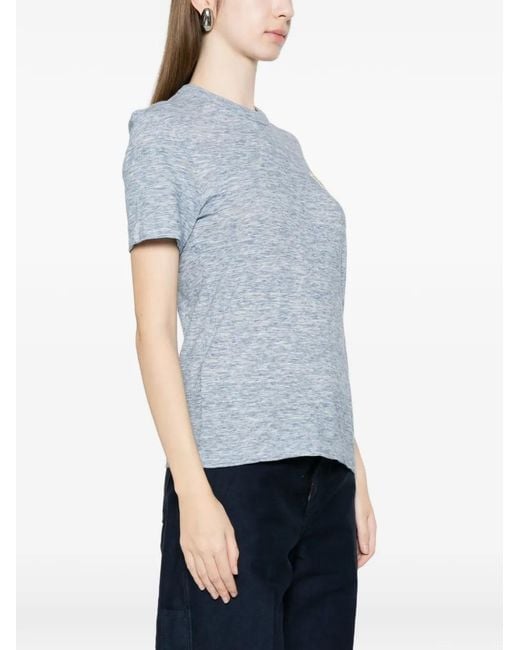 Moncler Blue Logo-Patch T-Shirt