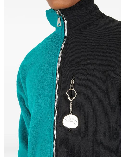 (DI)VISION Blue Fleece-Weave Rear-Zip Sweater for men