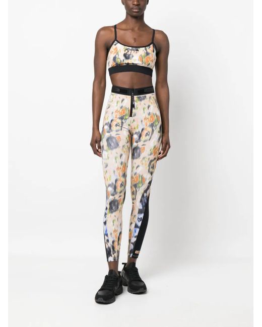 P.E Nation Natural Graphic-Print High-Waisted Leggings