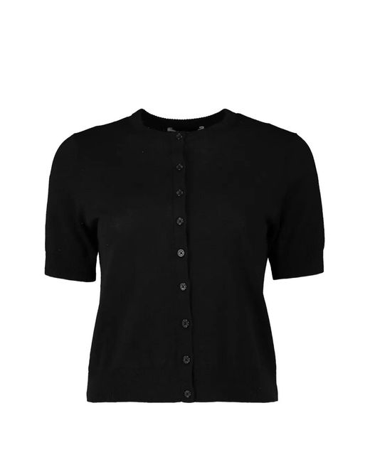 La Ligne Black Alex Short-Sleeved Cardigan