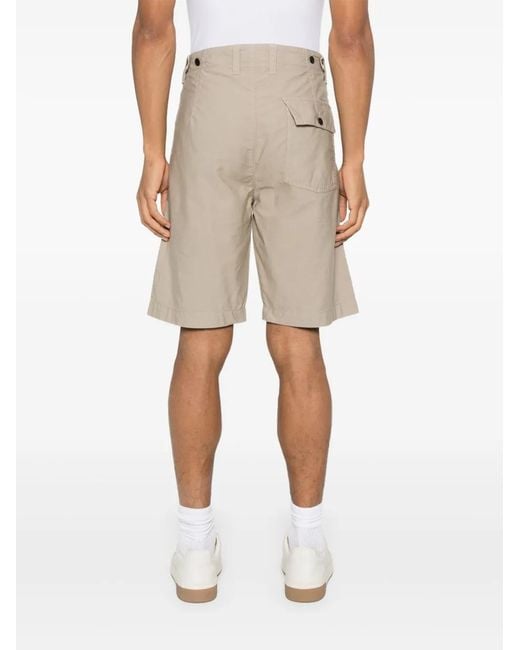 C P Company White Lens-Detail Cargo Shorts for men